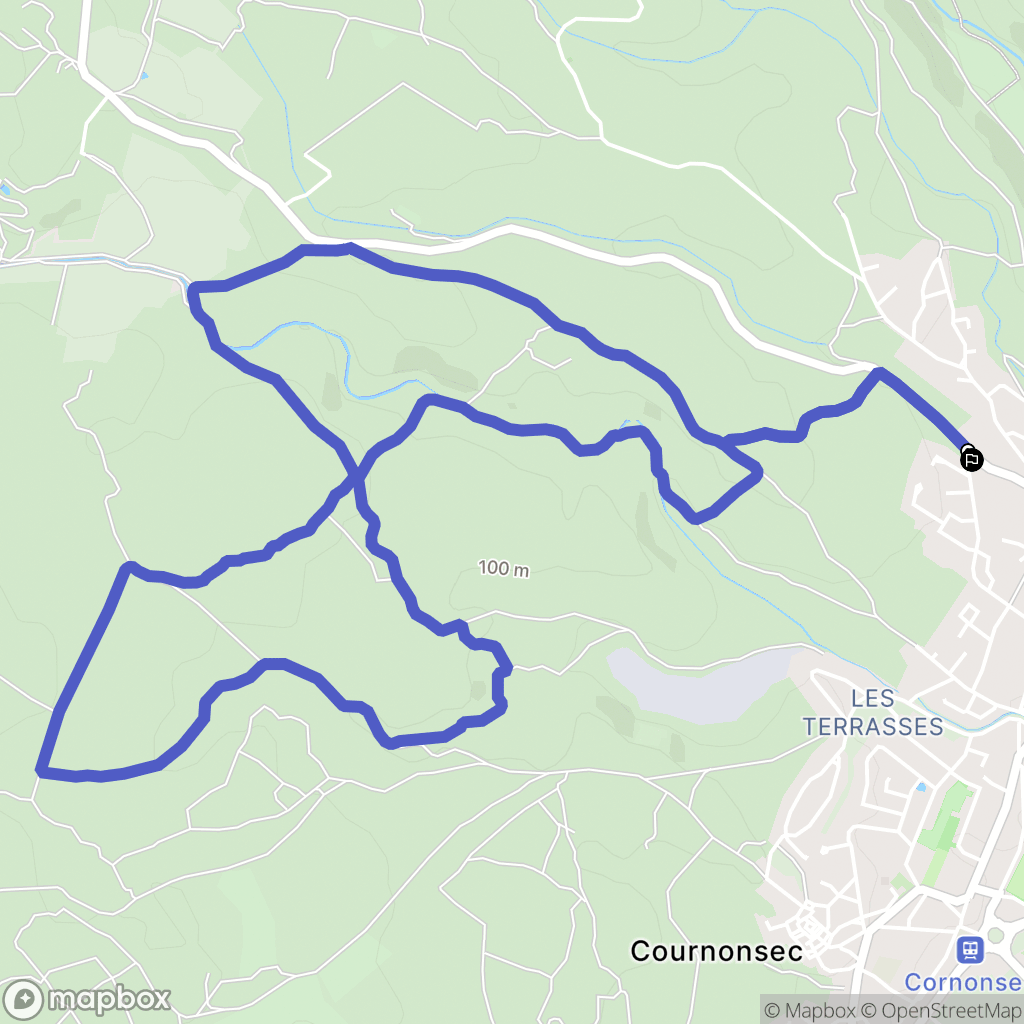 Cournonterral : carte du parcours de randonnée - France