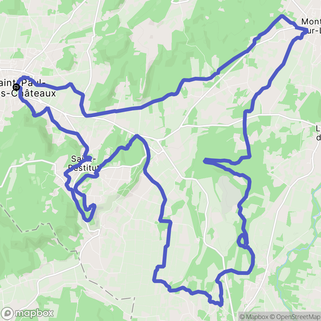 Saint-Paul-Trois-Châteaux : carte du parcours de randonnée - France