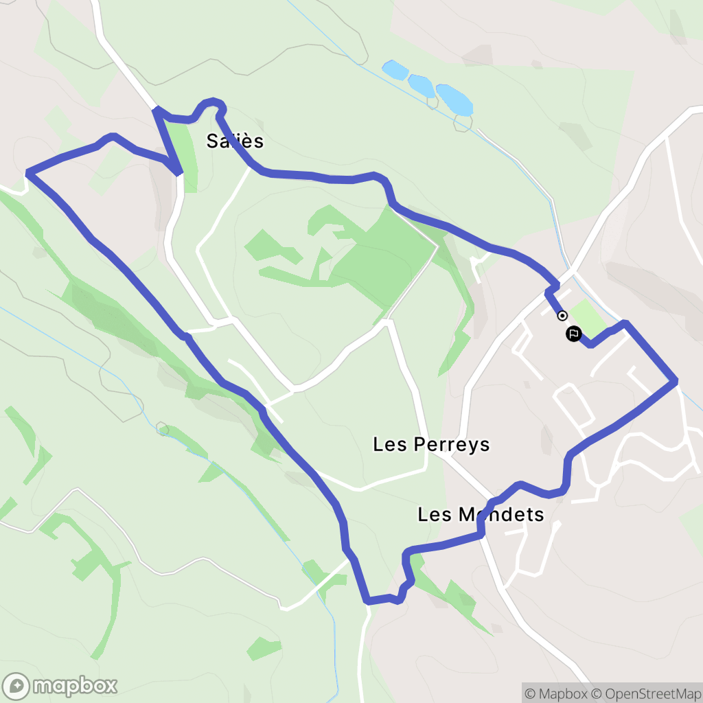 Salies : carte du parcours de randonnée - France