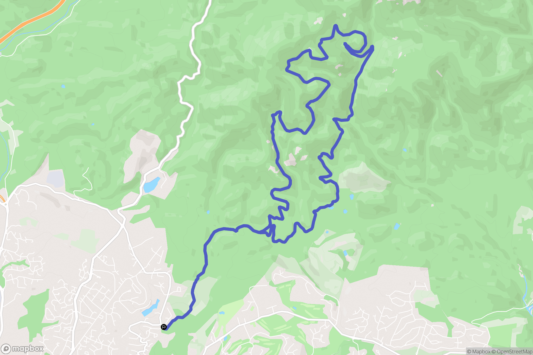 Fréjus : carte du parcours de randonnée - France