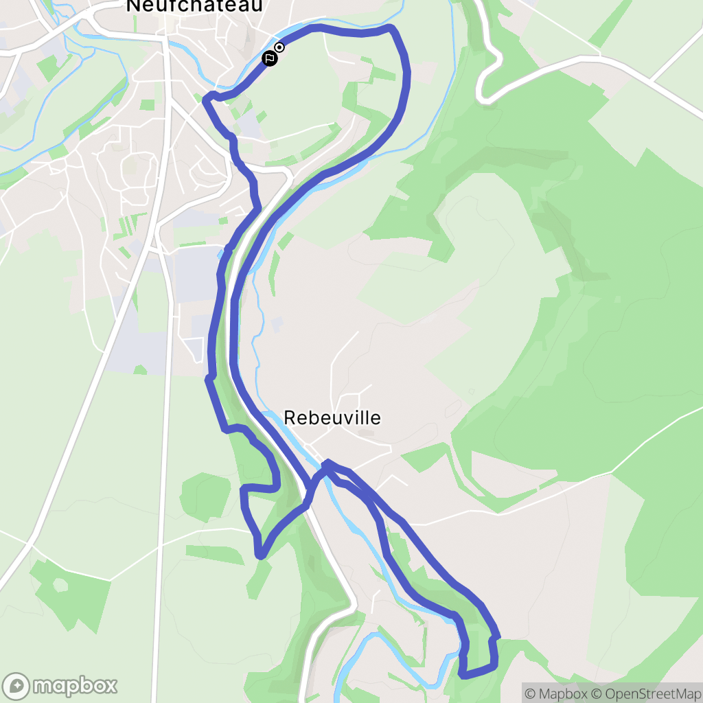 Neufchâteau : carte du parcours de randonnée - France