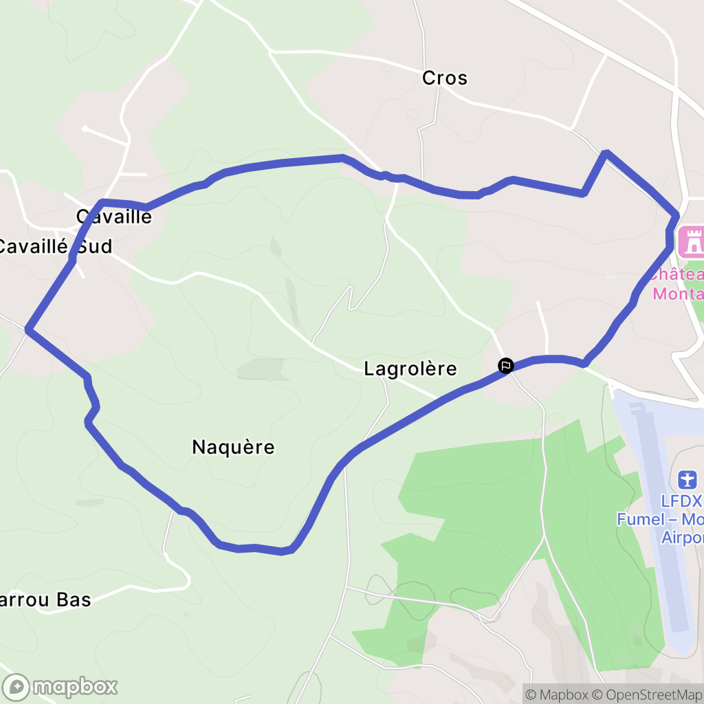 Montayral : carte du parcours de randonnée - France