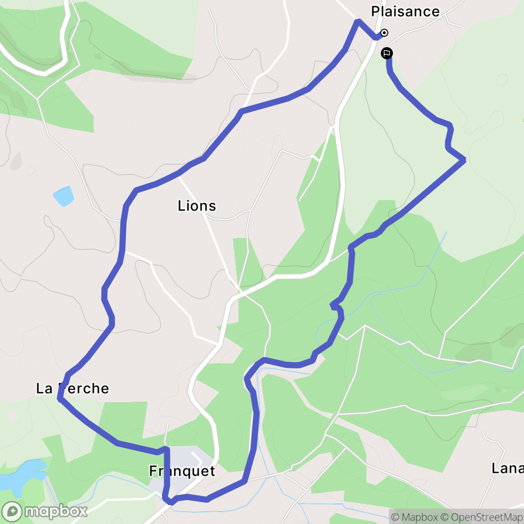 Thézac : carte du parcours de randonnée - France