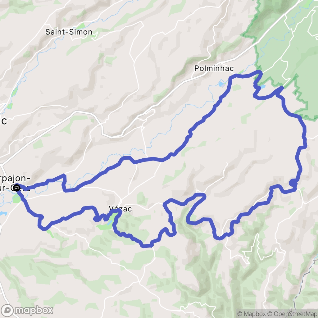 Arpajon-sur-Cère : carte du parcours de randonnée - France