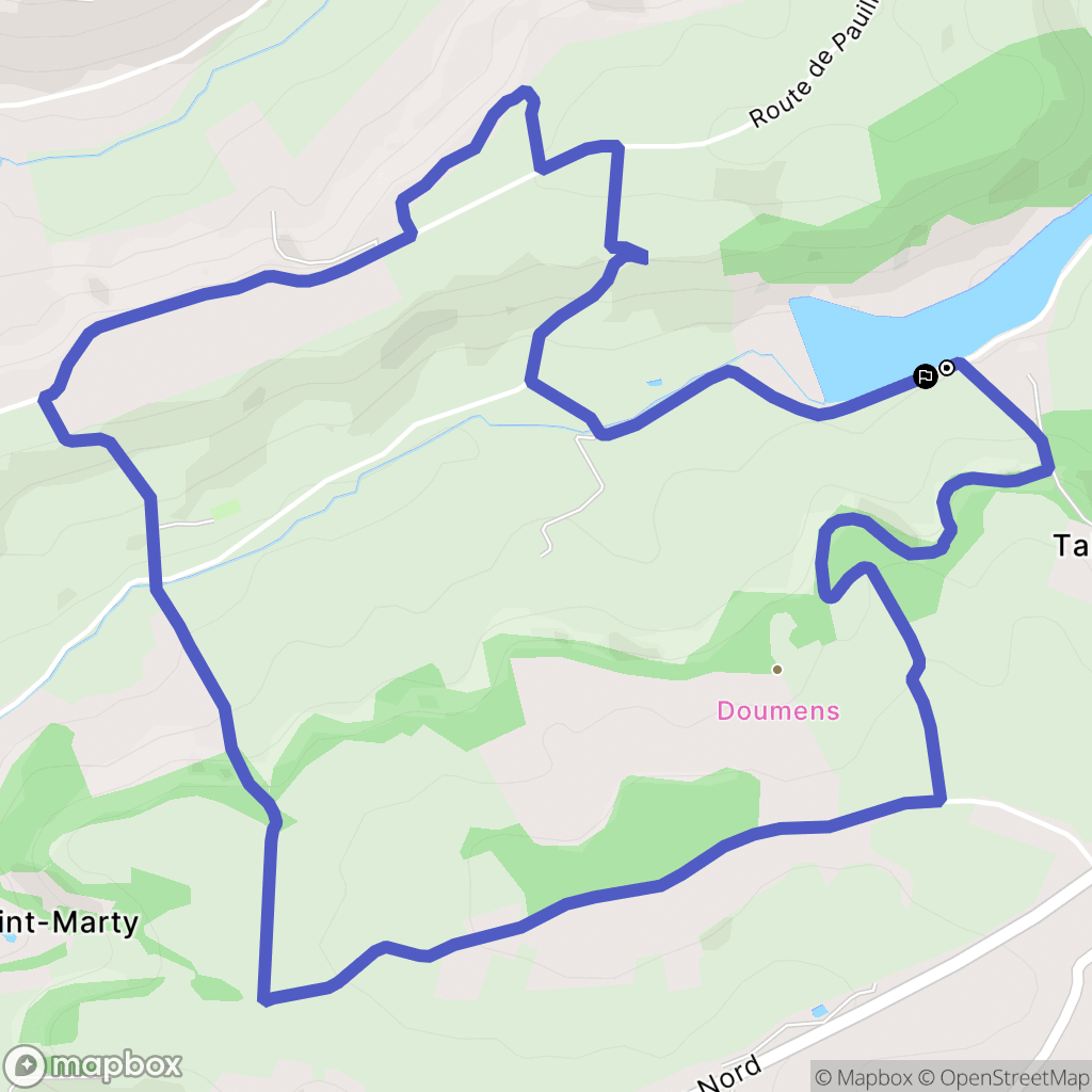 Foulayronnes : carte du parcours de randonnée - France