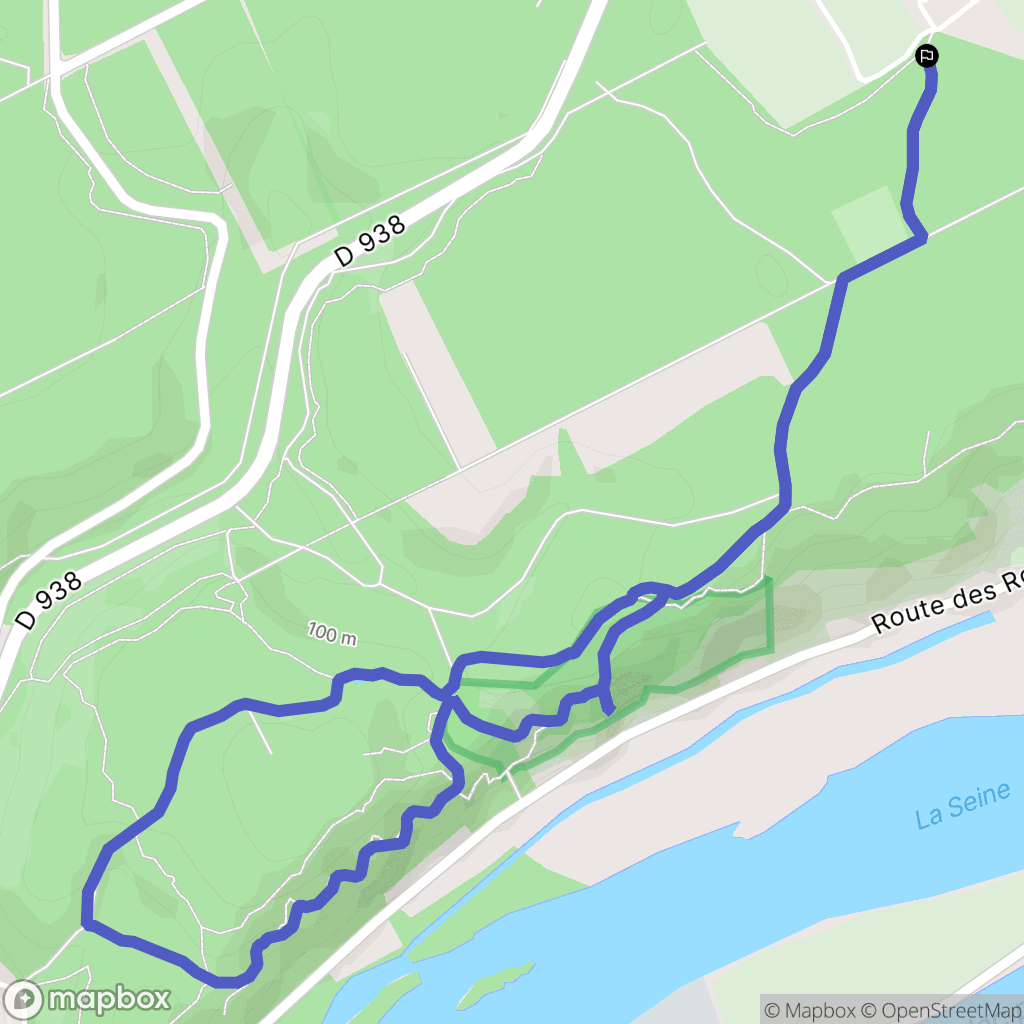 Grand-Couronne : carte du parcours de randonnée - France