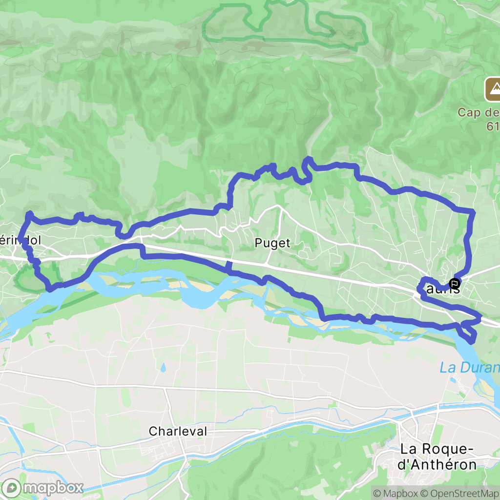 Lauris : carte du parcours de randonnée - France