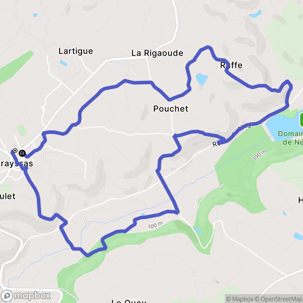 Prayssas : carte du parcours de randonnée - France
