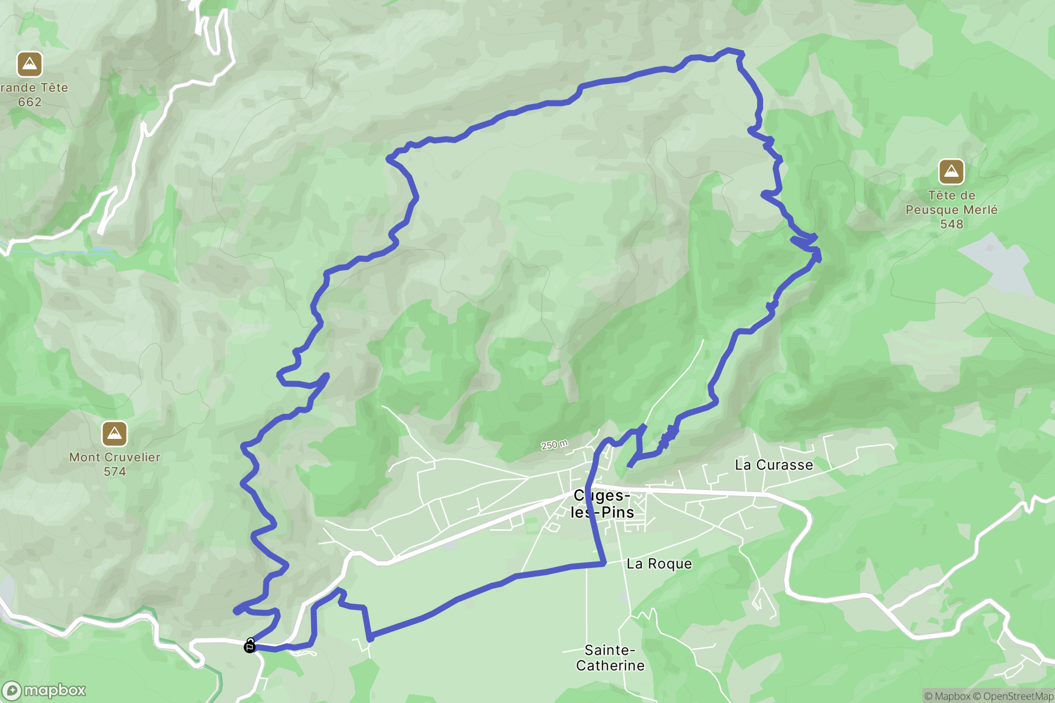 Cuges-les-Pins: routekaart voor buitenactiviteiten - France