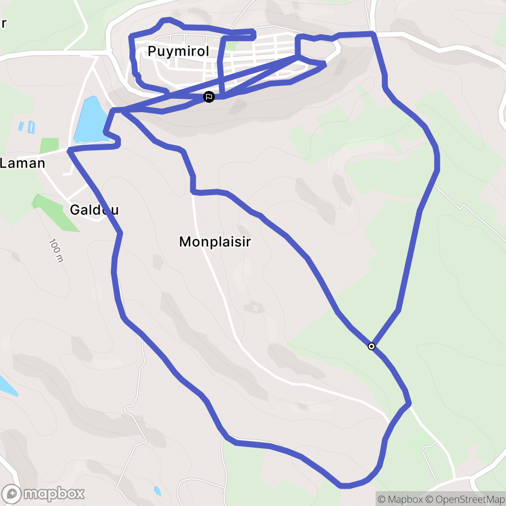 Puymirol : carte du parcours de randonnée - France