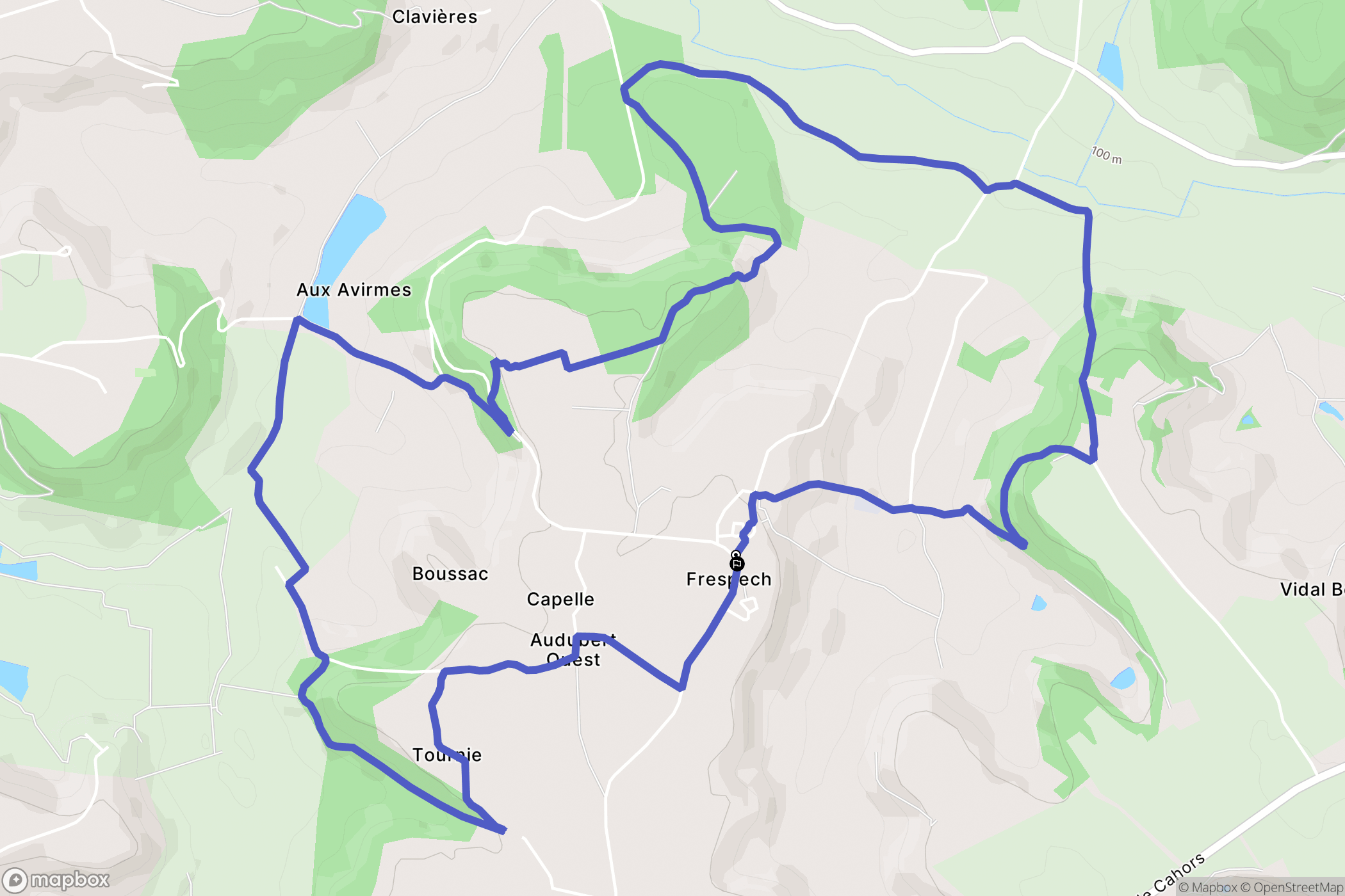 Frespech : carte du parcours de randonnée - France