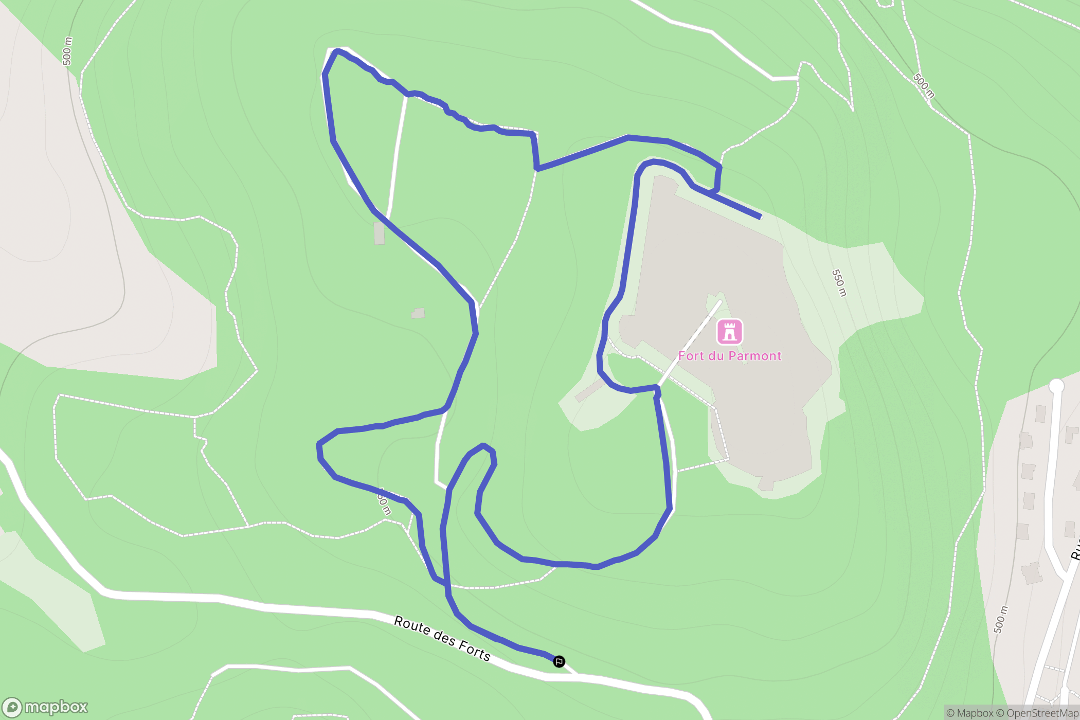 Remiremont : carte du parcours de randonnée - France