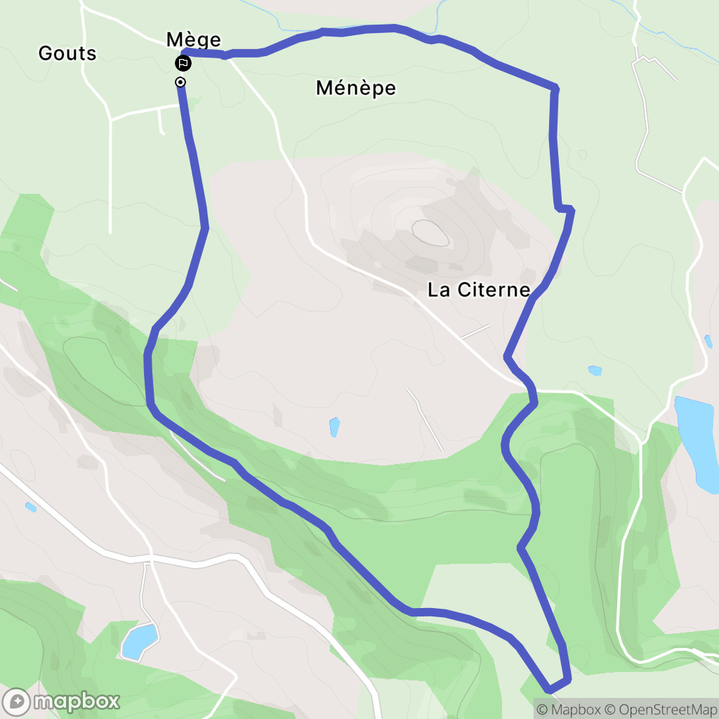 Penne-d'Agenais : carte du parcours de randonnée - France