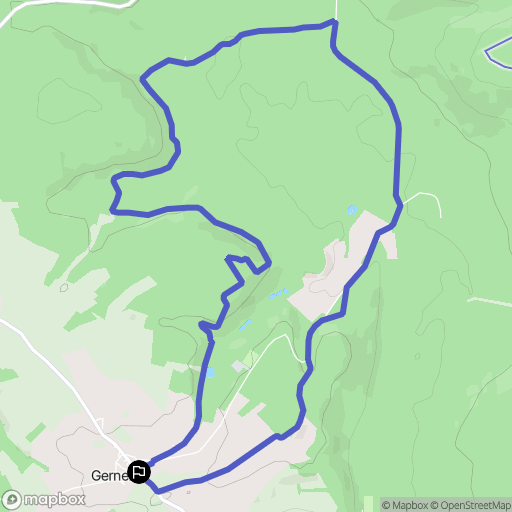 Gernelle : carte du parcours de randonnée - France