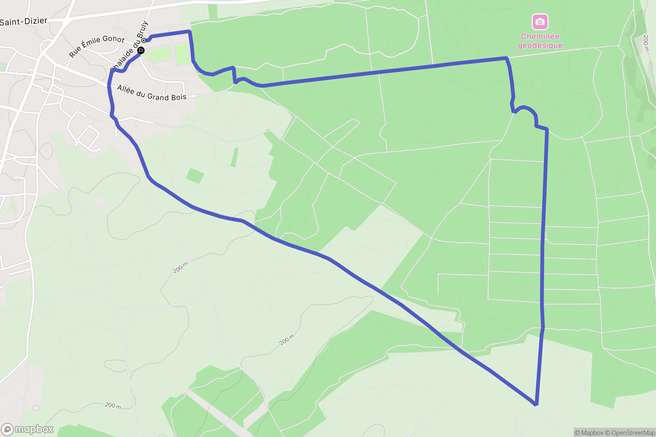 Ancerville : carte du parcours de randonnée - France