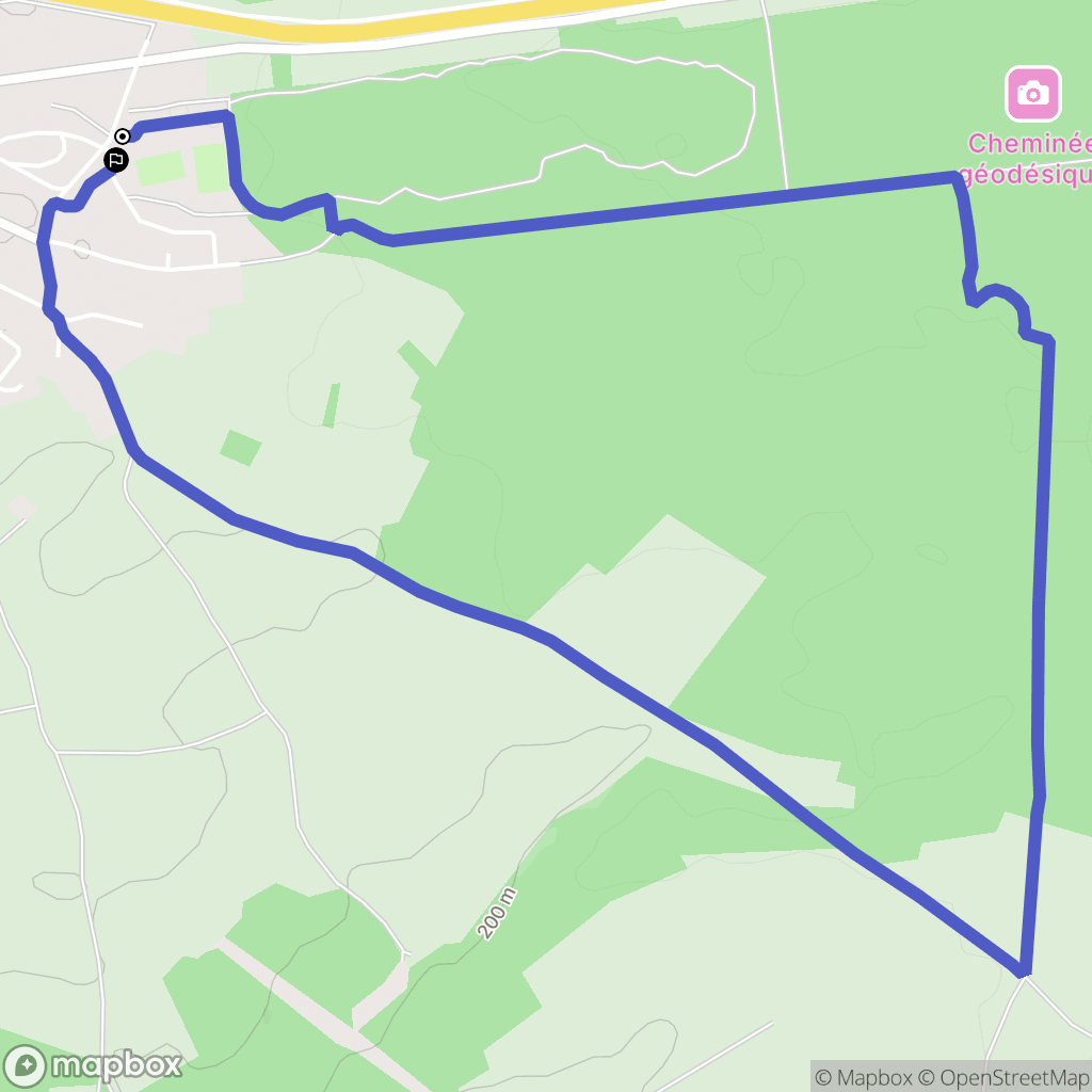 Ancerville : carte du parcours de randonnée - France