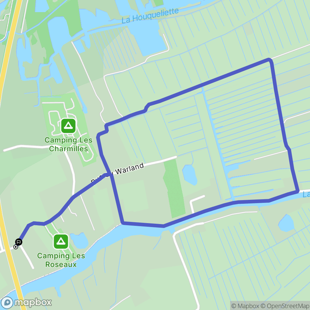 Houlle : carte du parcours de randonnée - France
