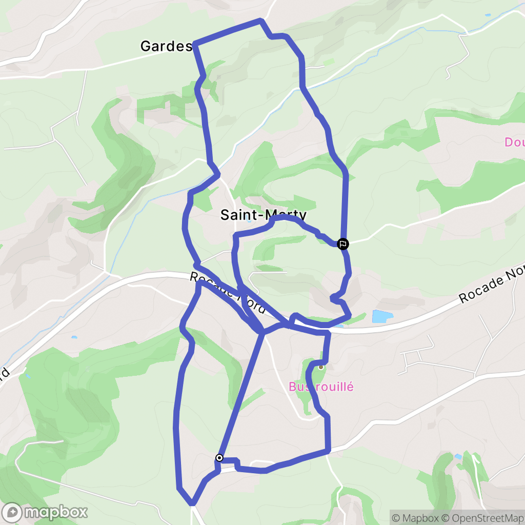 Foulayronnes, Monbran : carte du parcours de randonnée - France