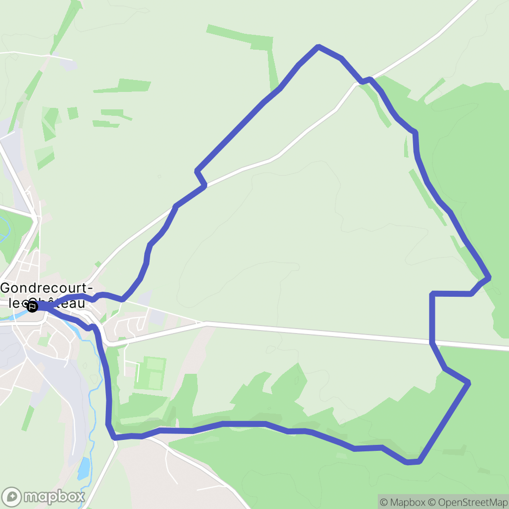 Gondrecourt-le-Château : carte du parcours de randonnée - France