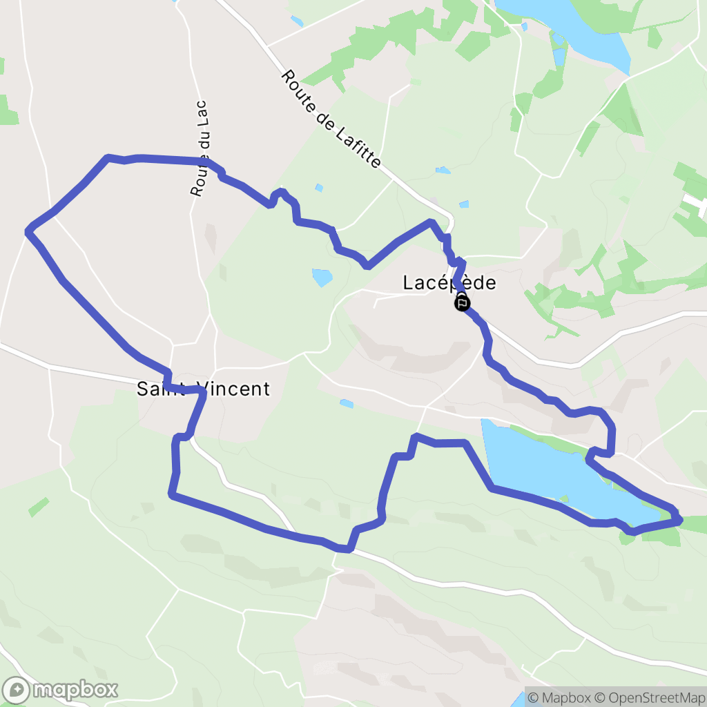 Lacépède : carte du parcours de randonnée - France