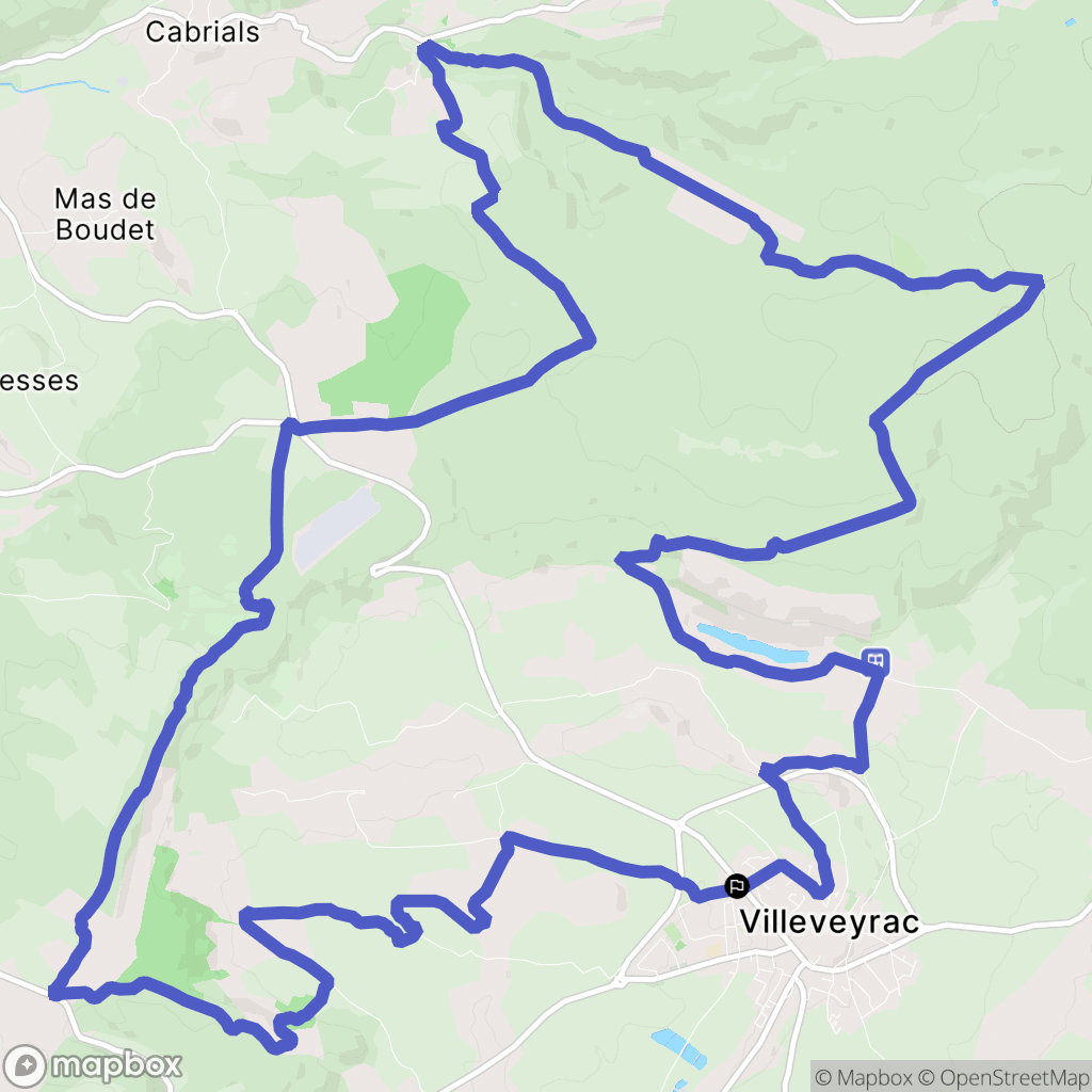 Villeveyrac : carte du parcours de randonnée - France