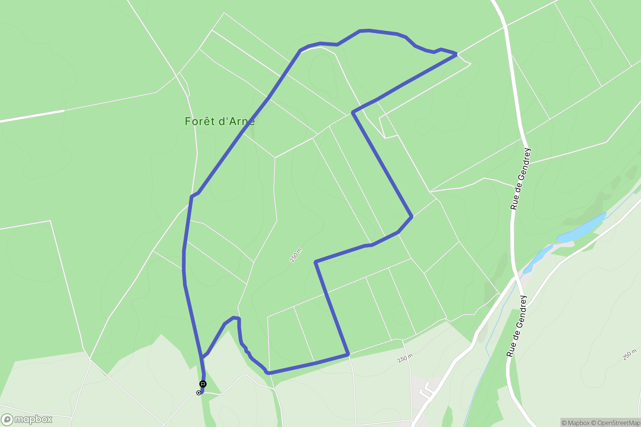 La Barre : carte du parcours de randonnée - France