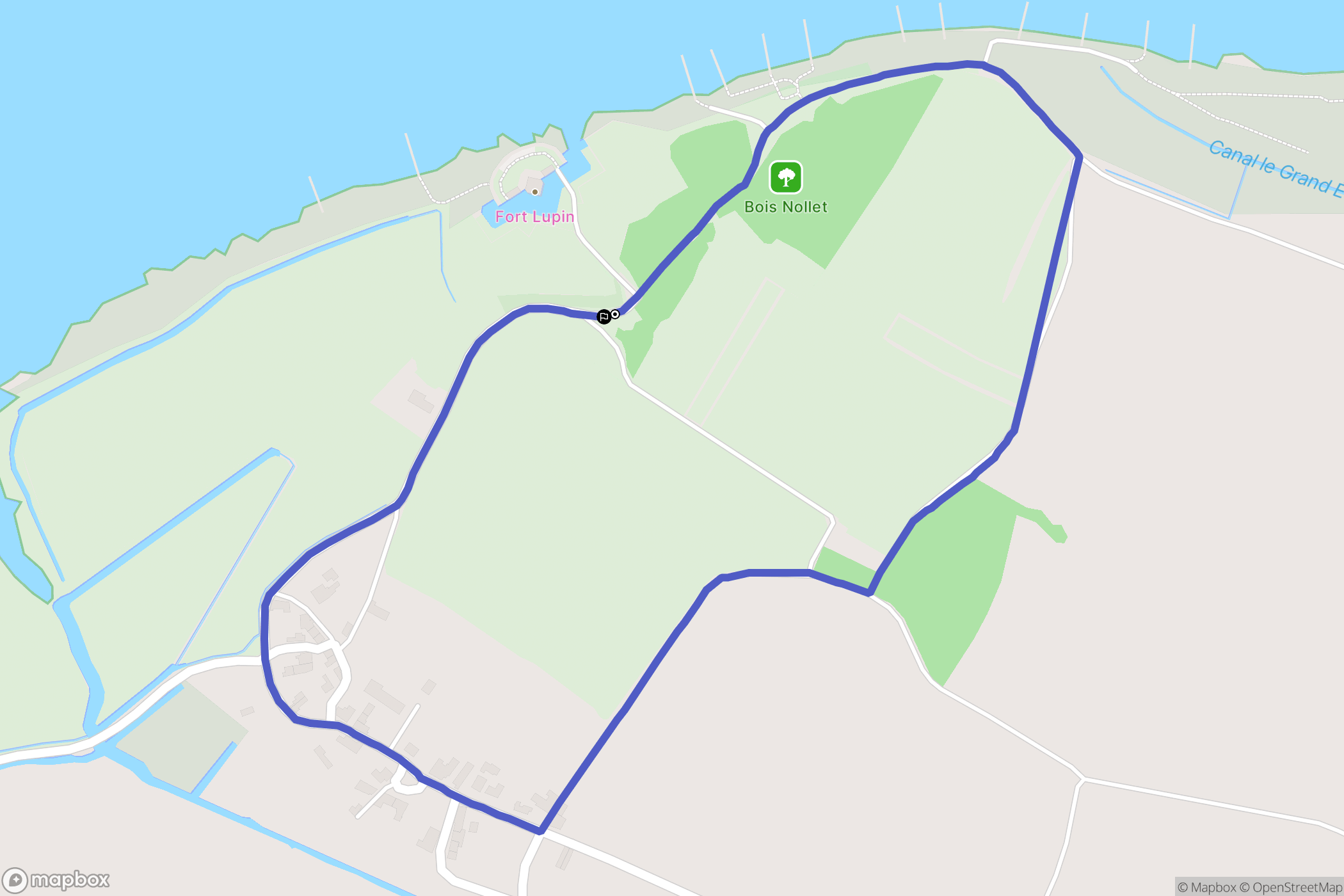 Le Lupin, Saint-Nazaire-sur-Charente : carte du parcours de randonnée - France
