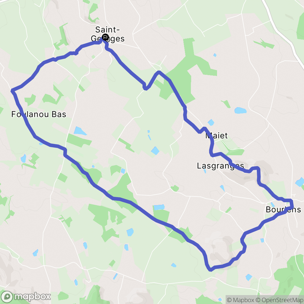 Saint-Georges : carte du parcours de randonnée - France