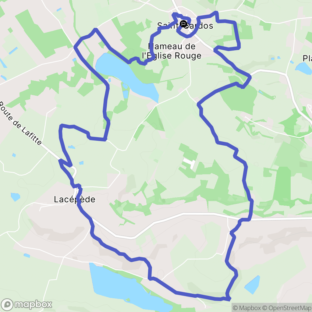 Saint-Sardos : carte du parcours de randonnée - France