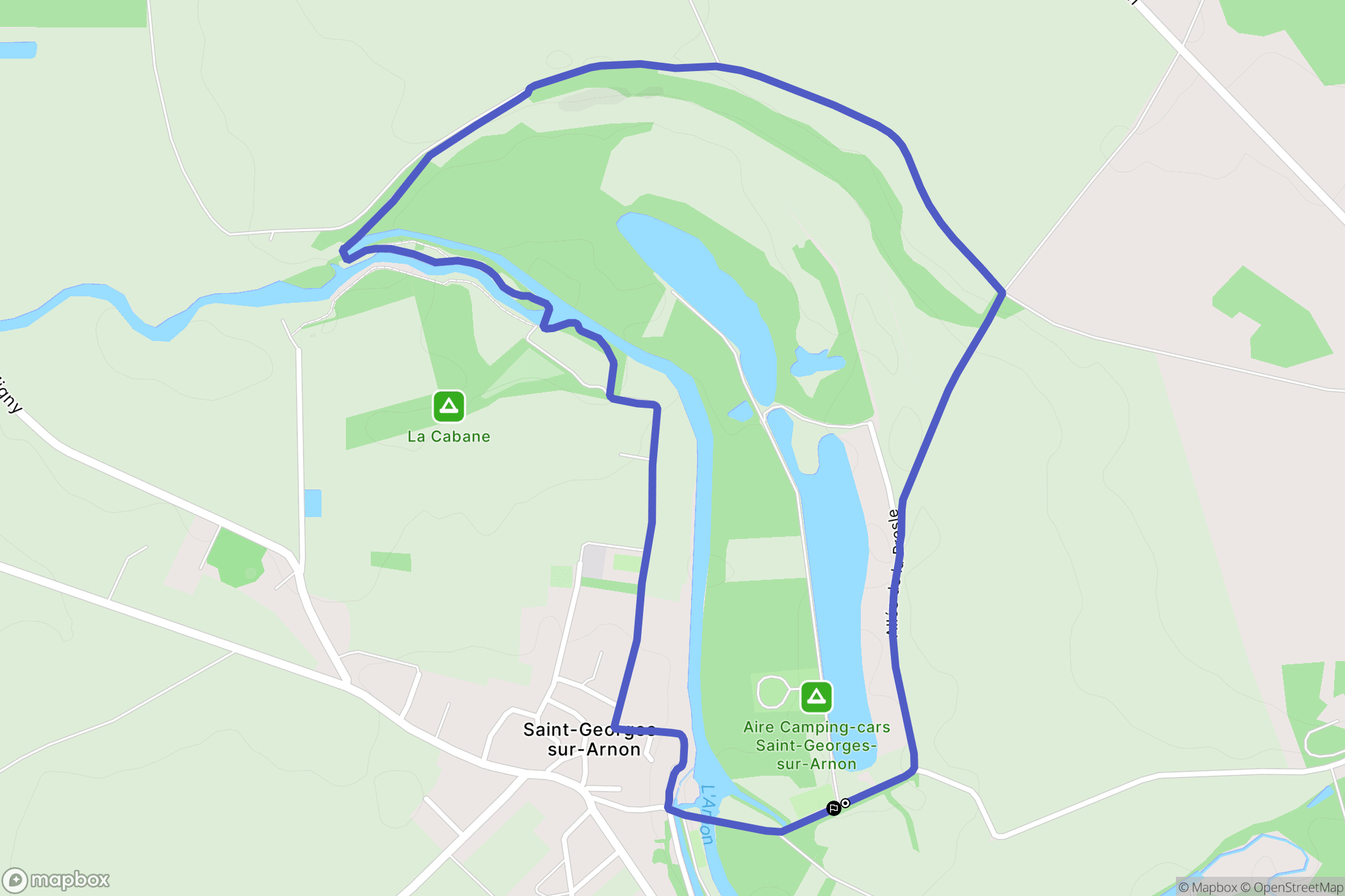 Saint-Georges-sur-Arnon : carte du parcours de randonnée - France