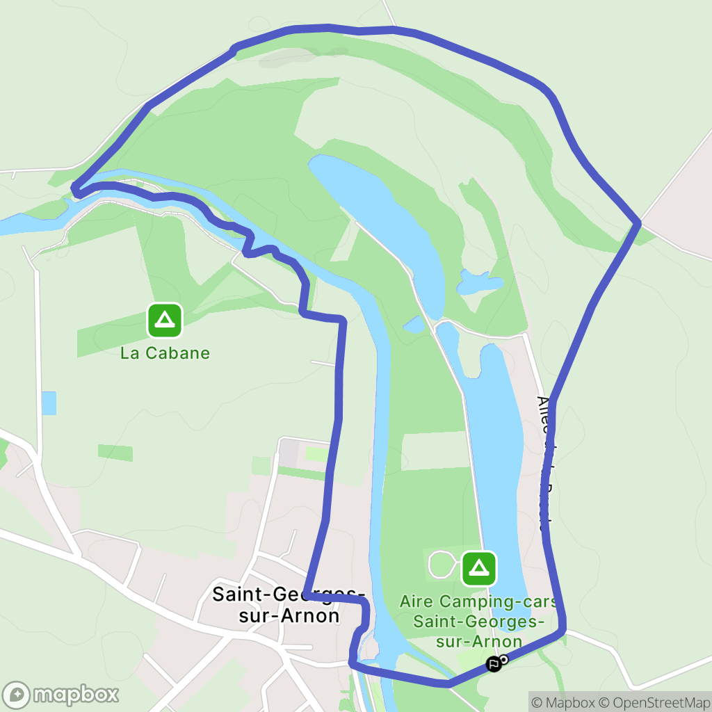 Saint-Georges-sur-Arnon : carte du parcours de randonnée - France