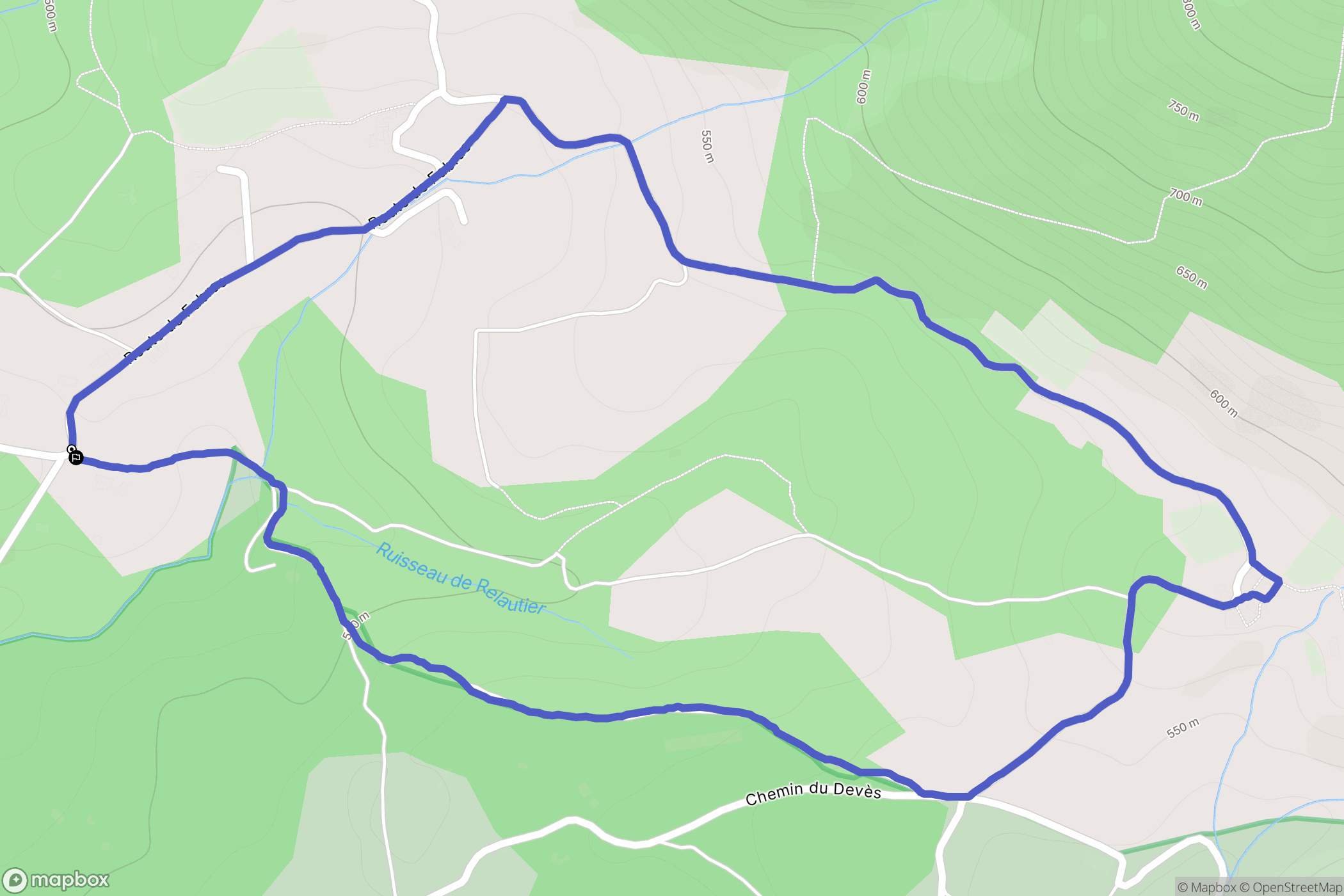 Dieulefit : carte du parcours de randonnée - France
