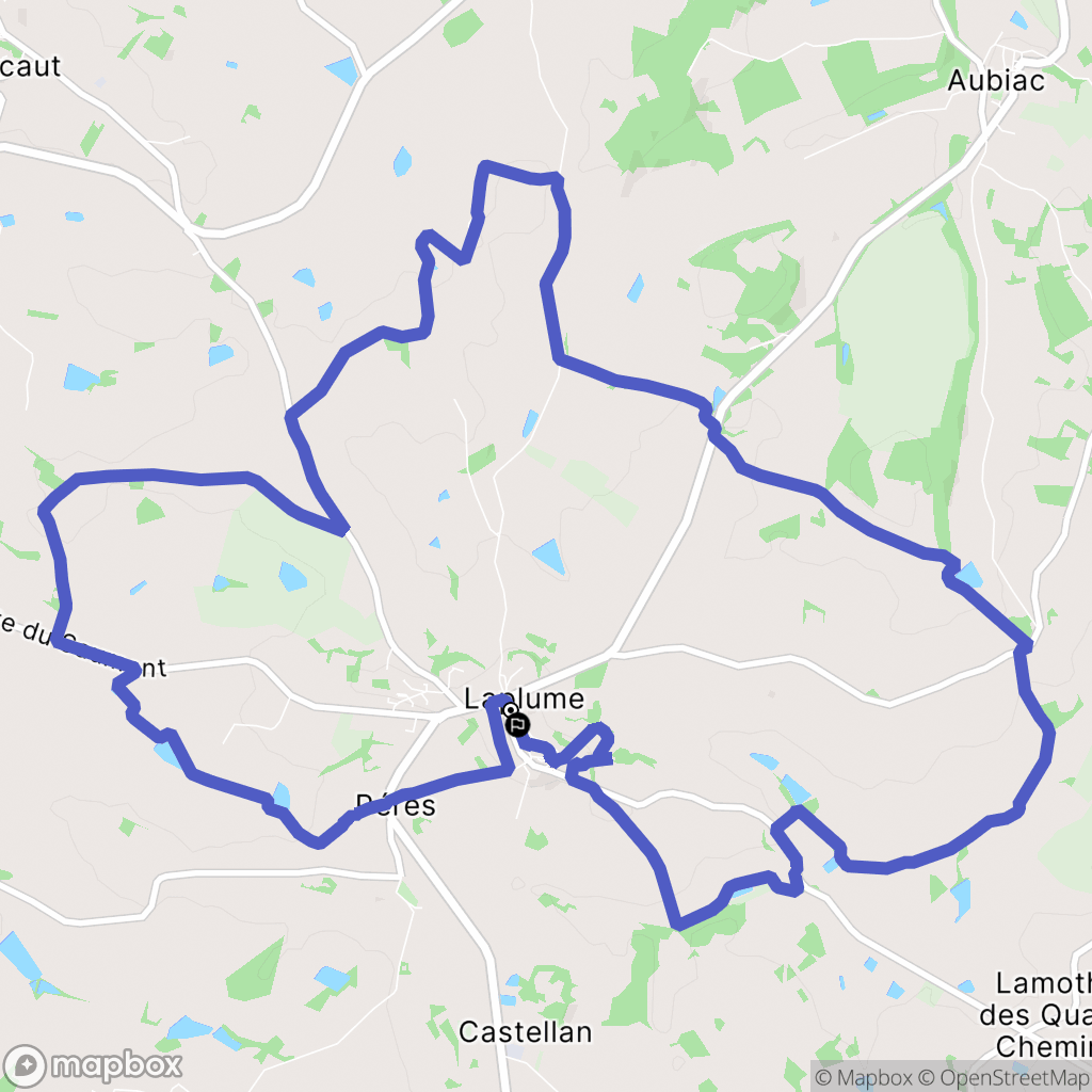 Laplume : carte du parcours de randonnée - France