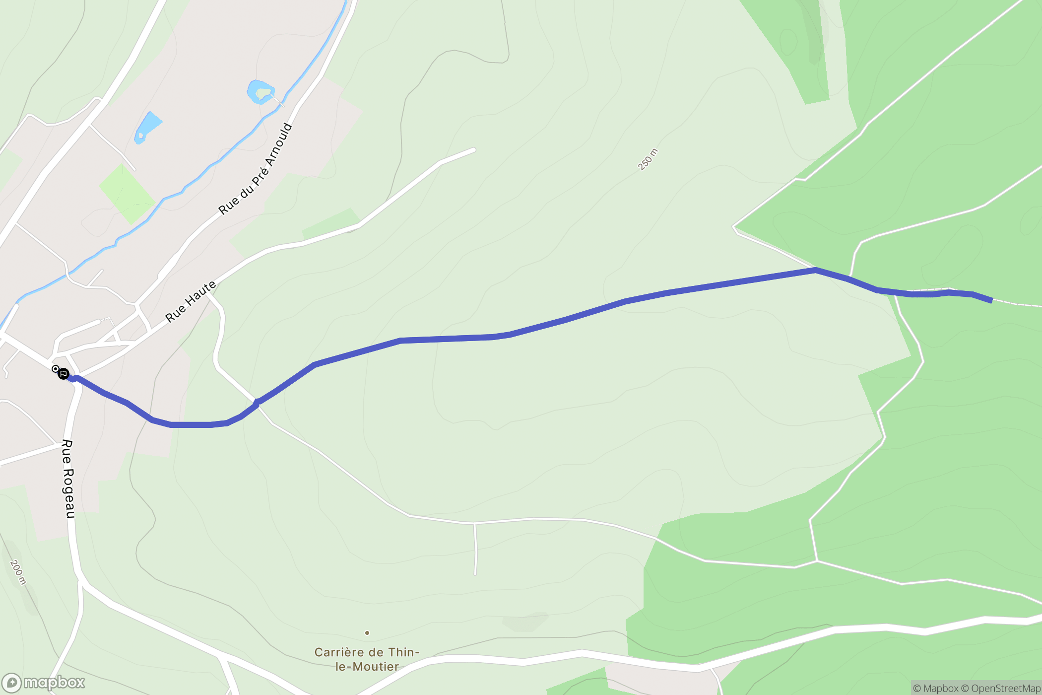 Thin-le-Moutier : carte du parcours de randonnée - France