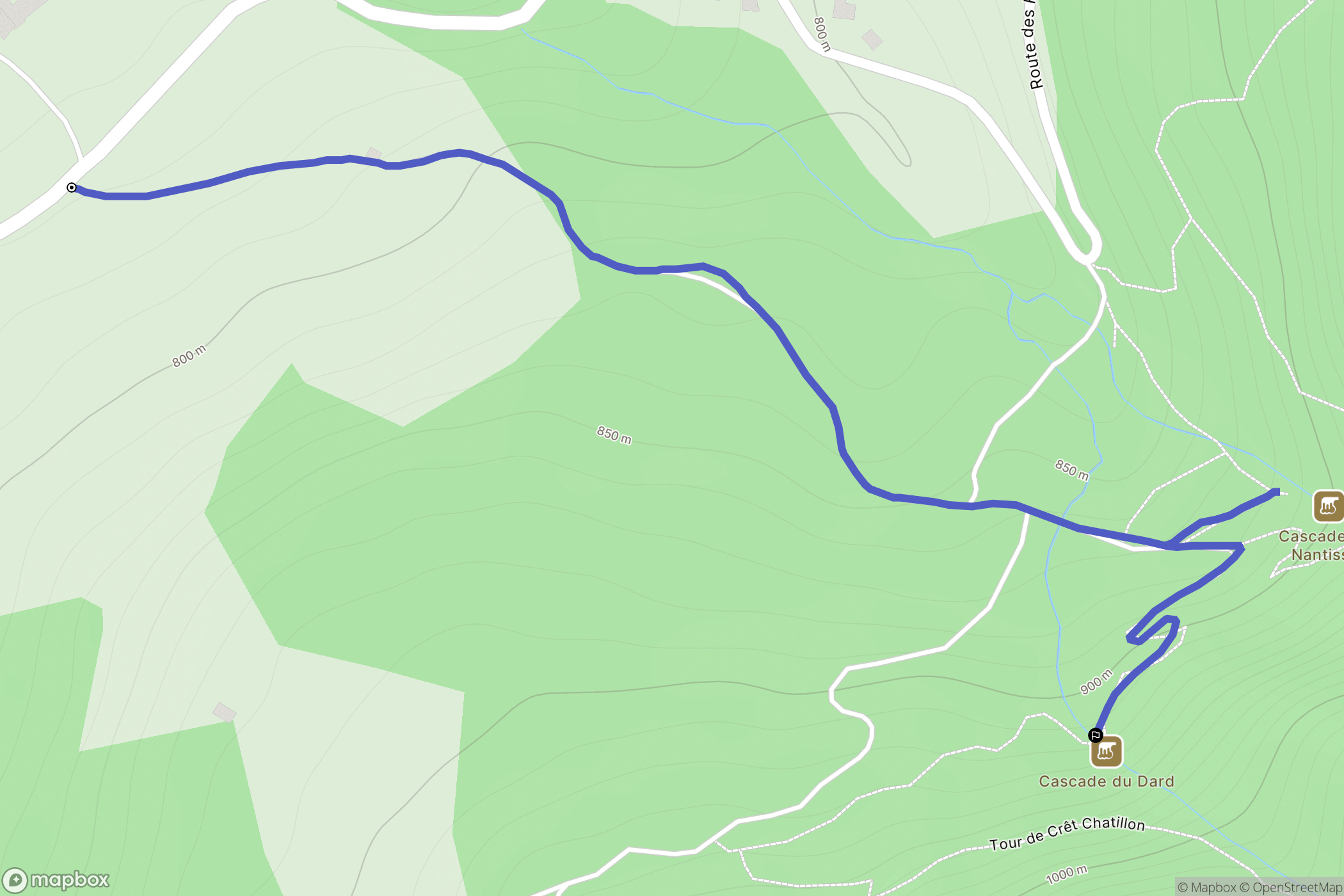 Villaz : carte du parcours de randonnée - France