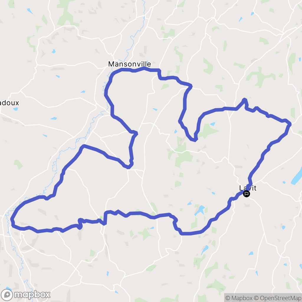 Lavit : carte du parcours de randonnée - France