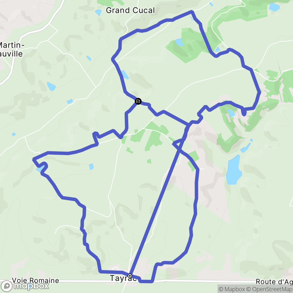 Tayrac : carte du parcours de randonnée - France