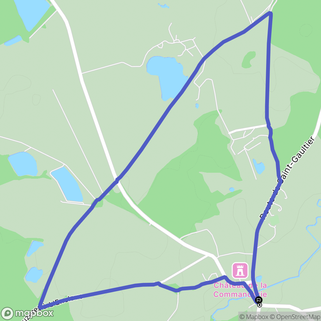 Luzeret : carte du parcours de randonnée - France