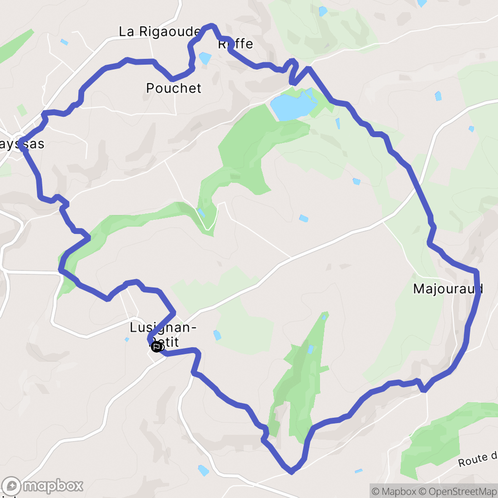 Lusignan-Petit : carte du parcours de randonnée - France