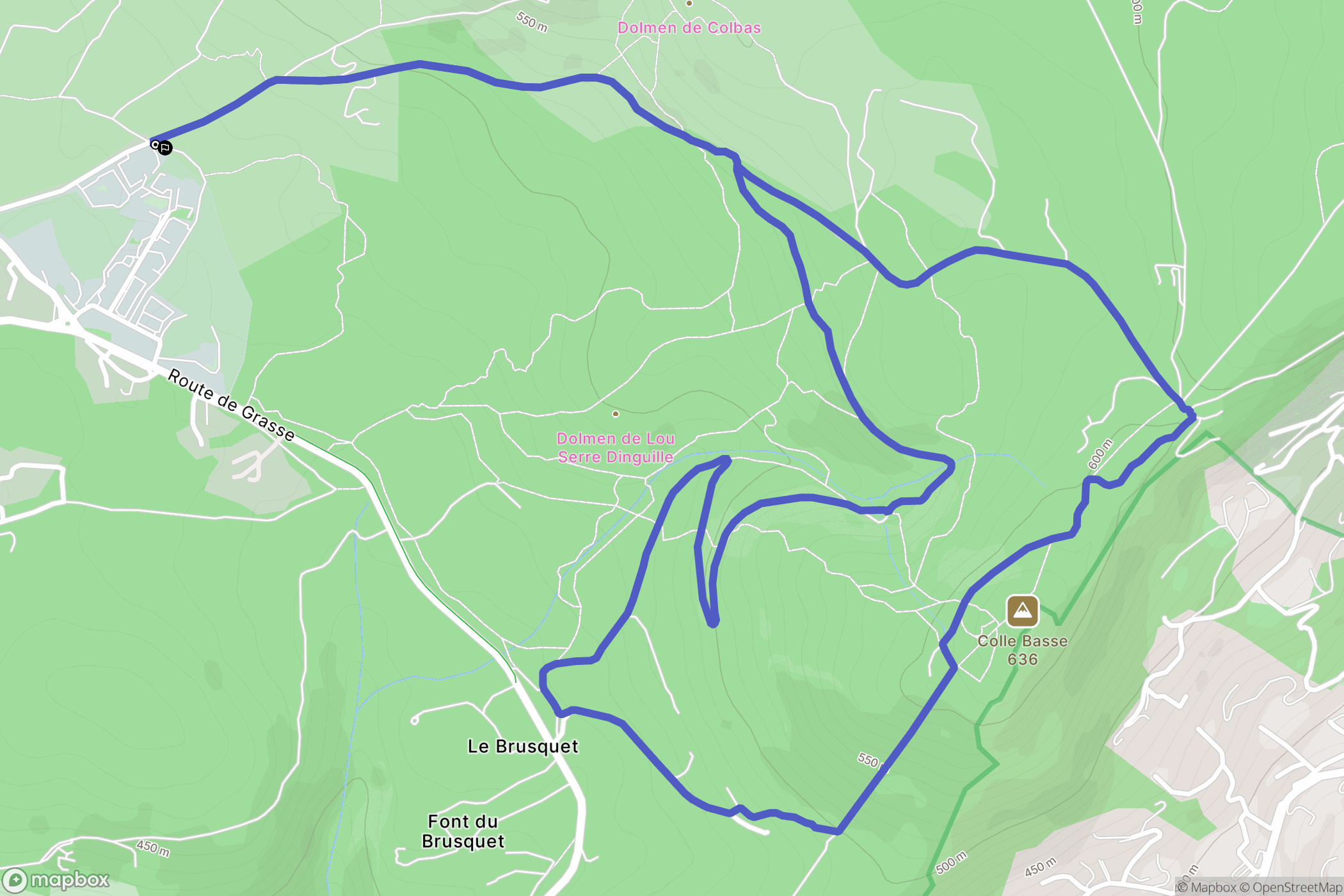 Saint-Cézaire-sur-Siagne : carte du parcours de randonnée - France