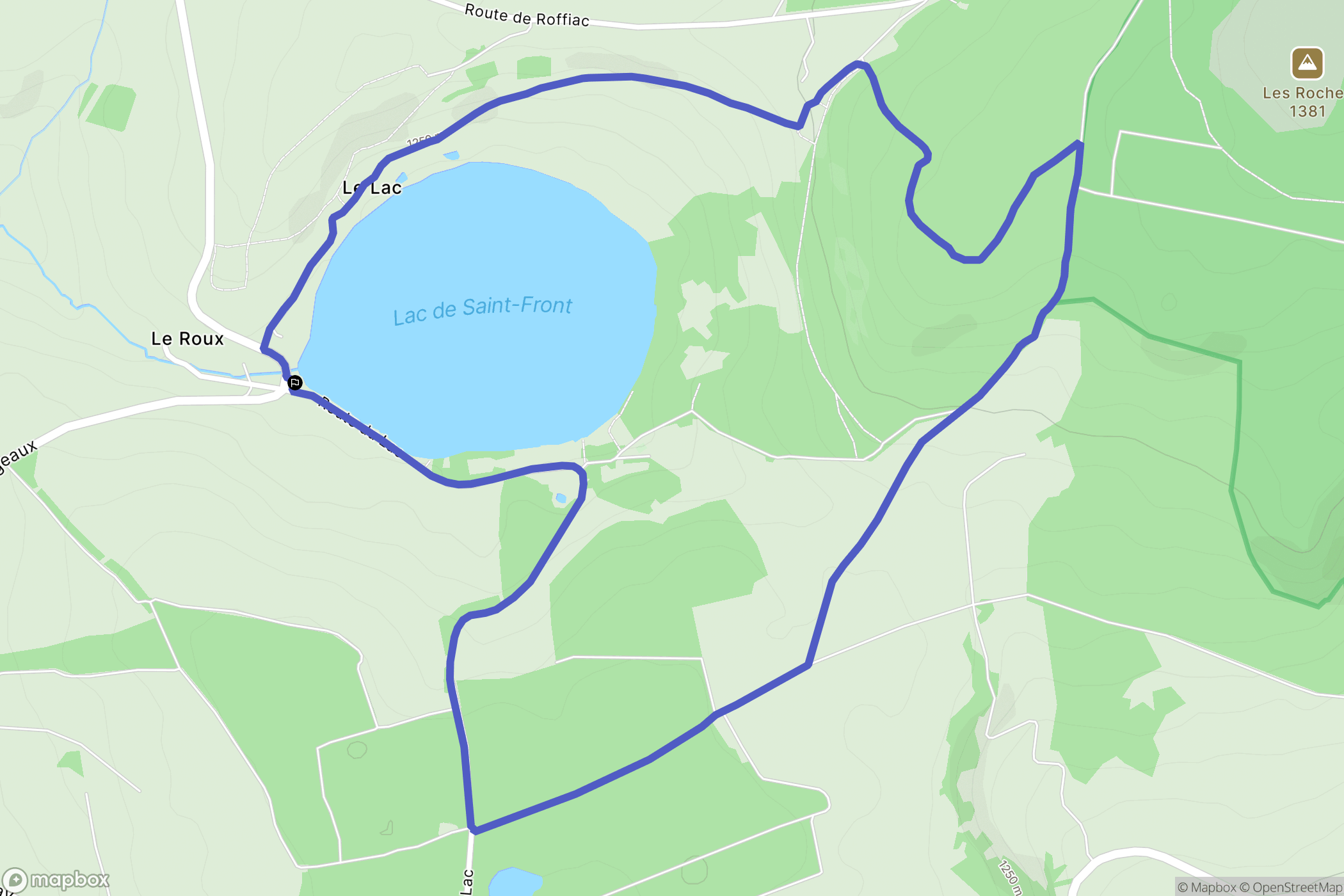 Saint-Front : carte du parcours de randonnée - France