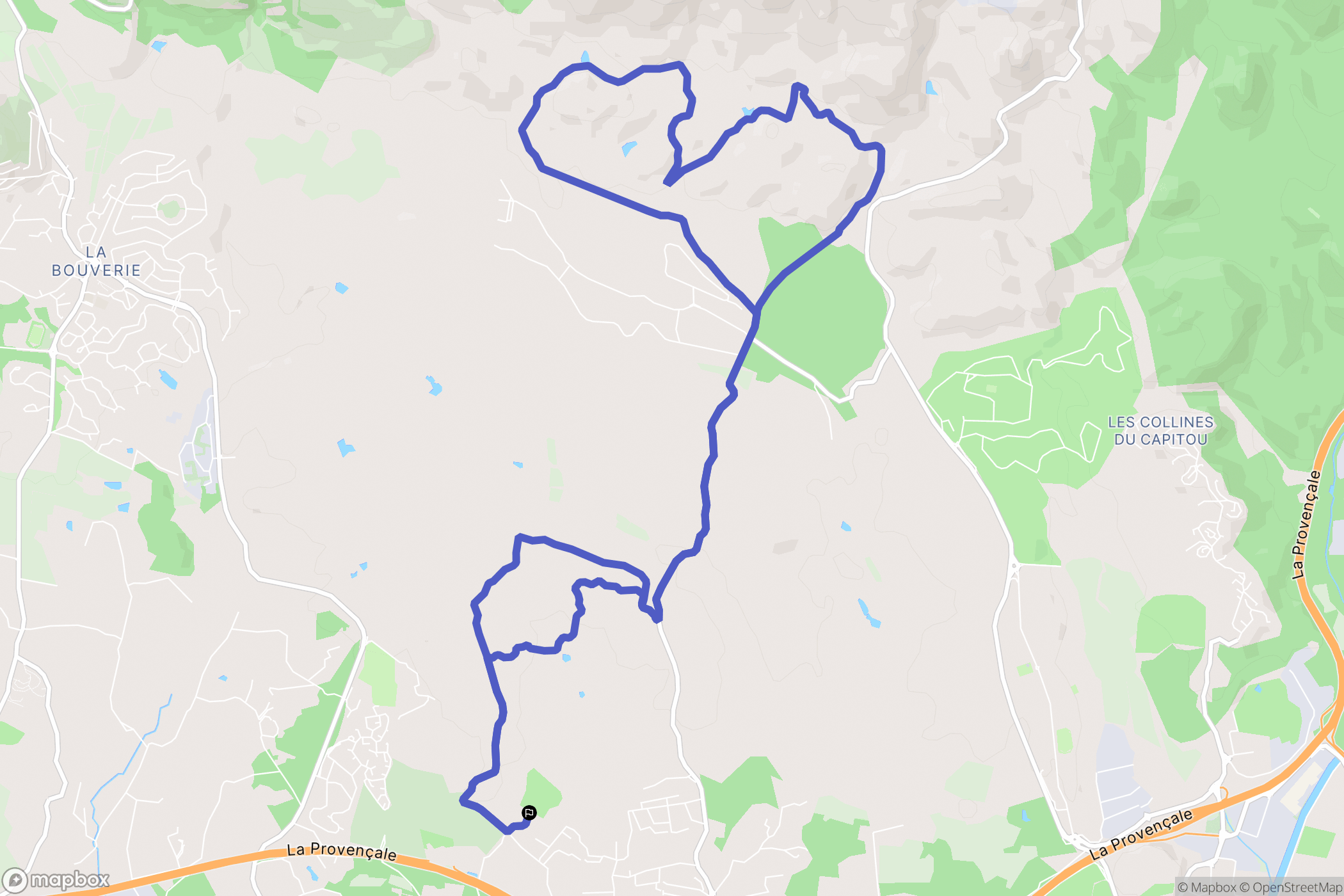 Puget-sur-Argens : carte du parcours de randonnée - France