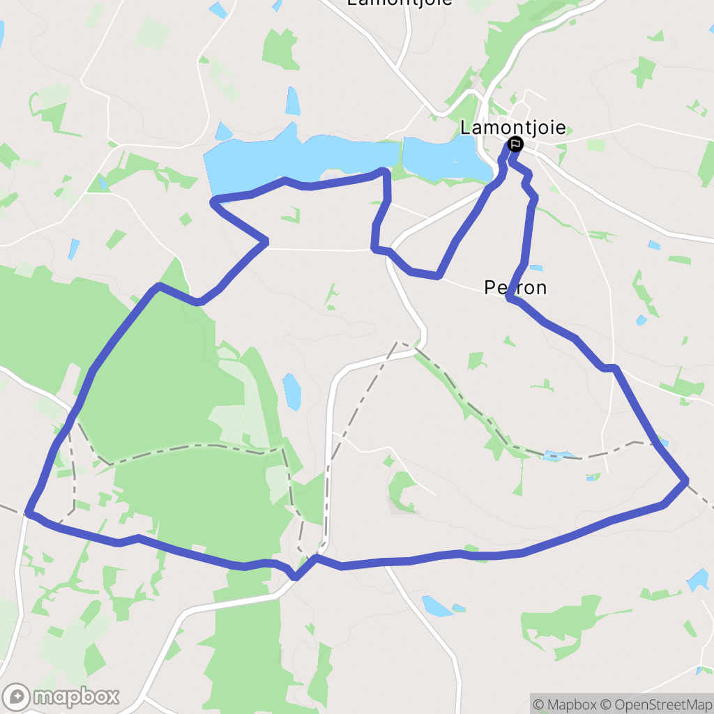Lamontjoie : carte du parcours de randonnée - France