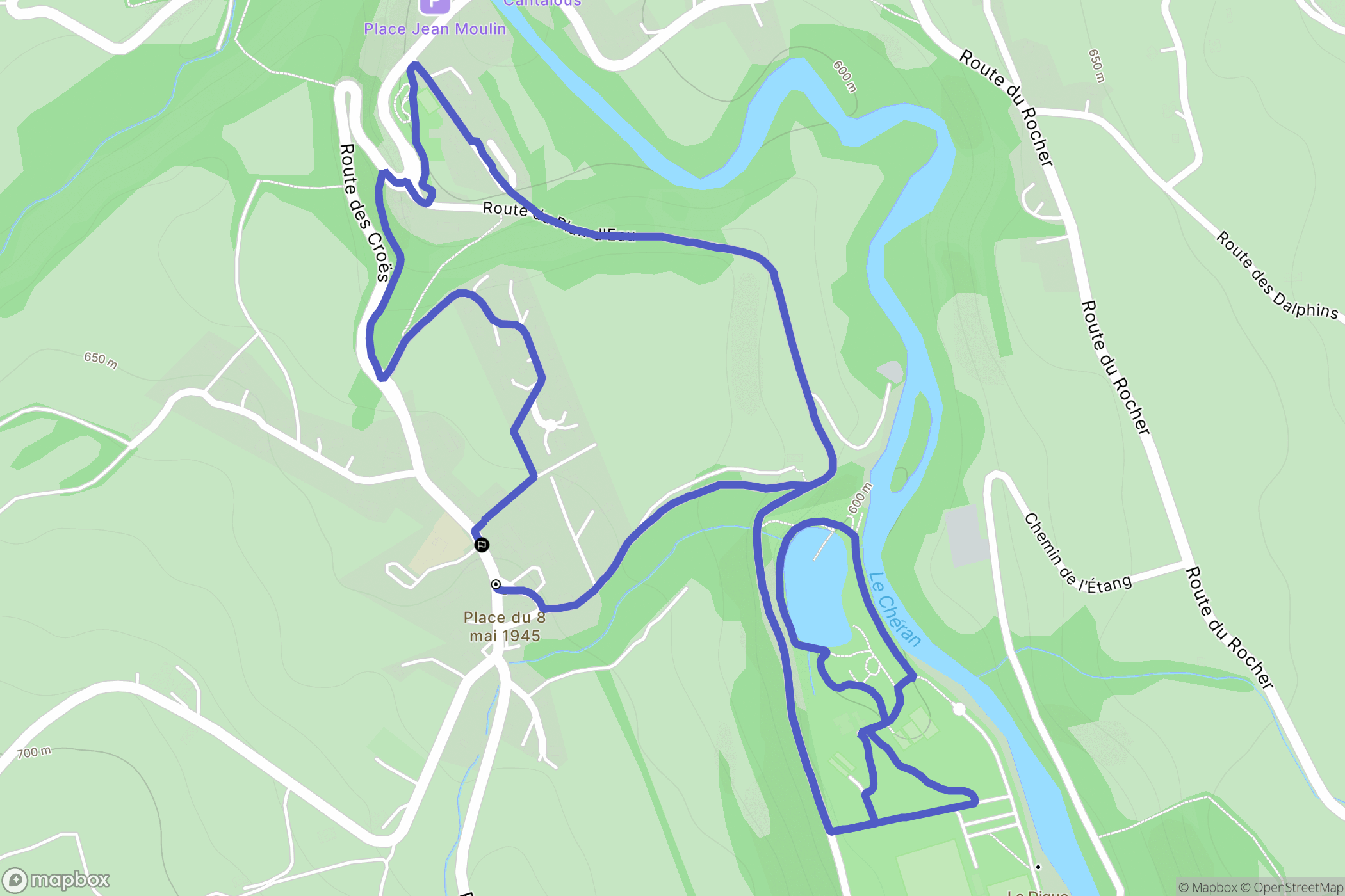 Lescheraines : carte du parcours de randonnée - France