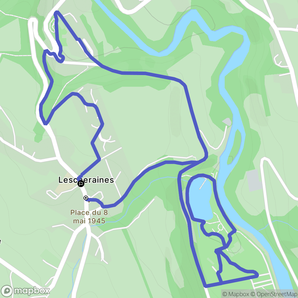 Lescheraines : carte du parcours de randonnée - France