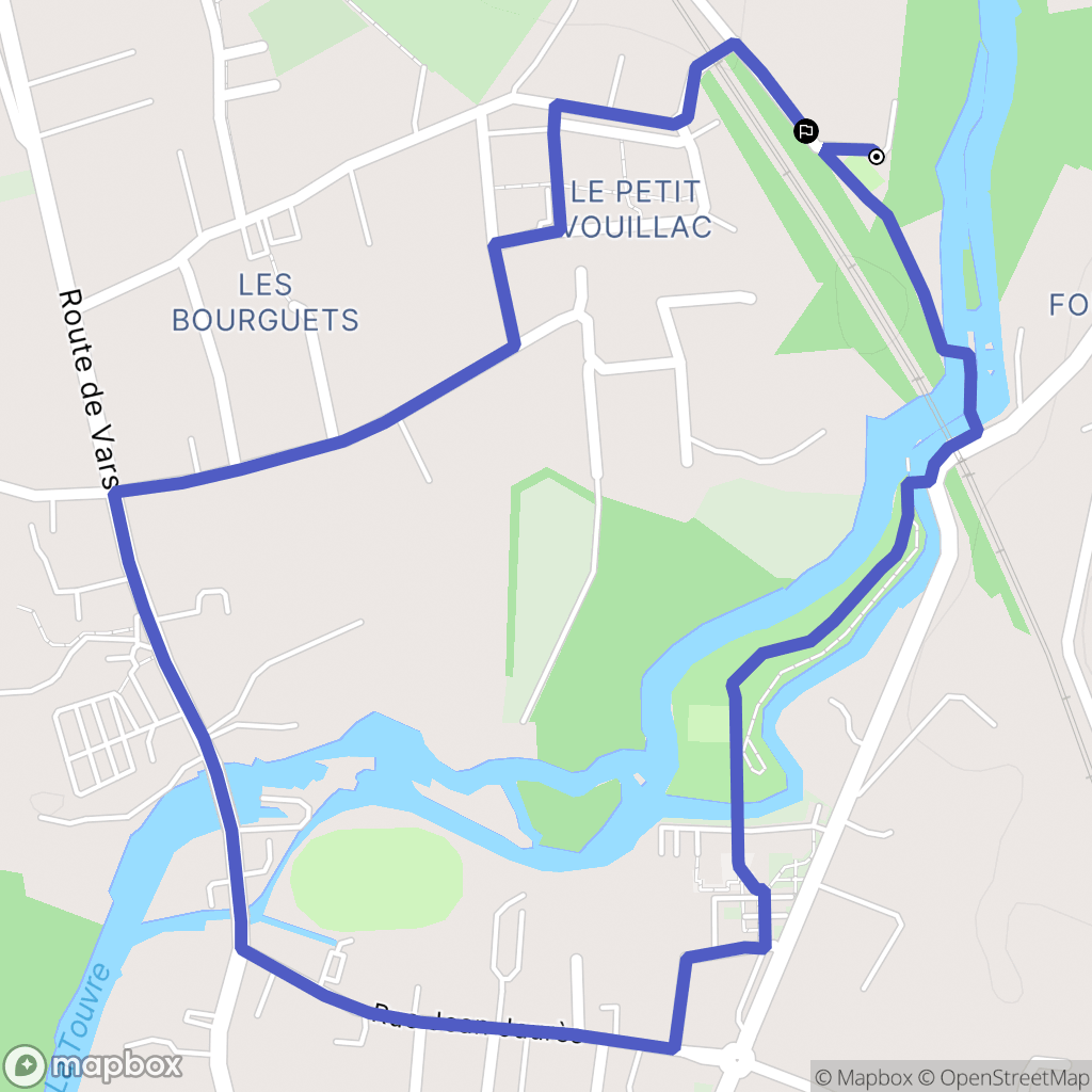 Gond-Pontouvre : carte du parcours de randonnée - France