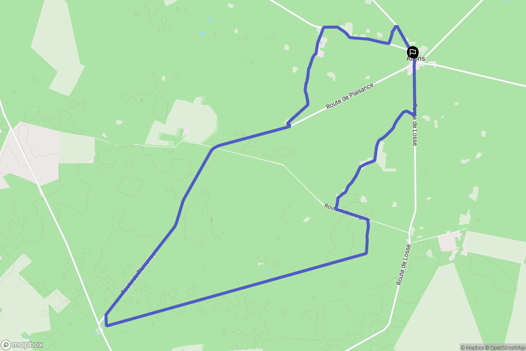 Allons : carte du parcours de randonnée - France