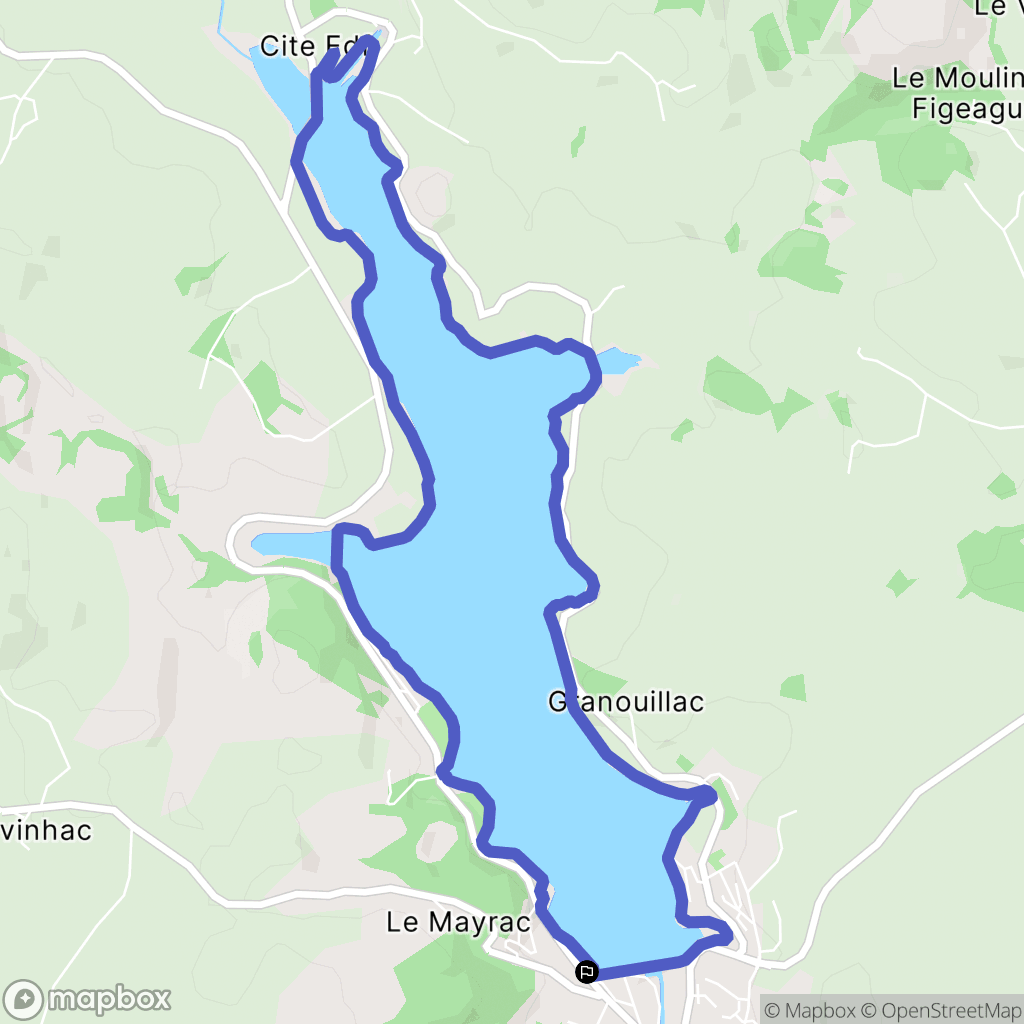 Villefranche-de-Panat : carte du parcours de randonnée - France