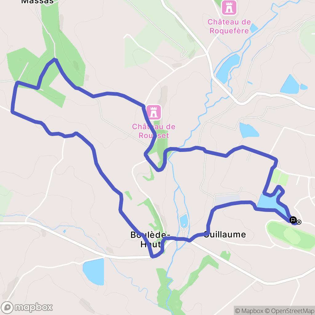 Monflanquin : carte du parcours de randonnée - France