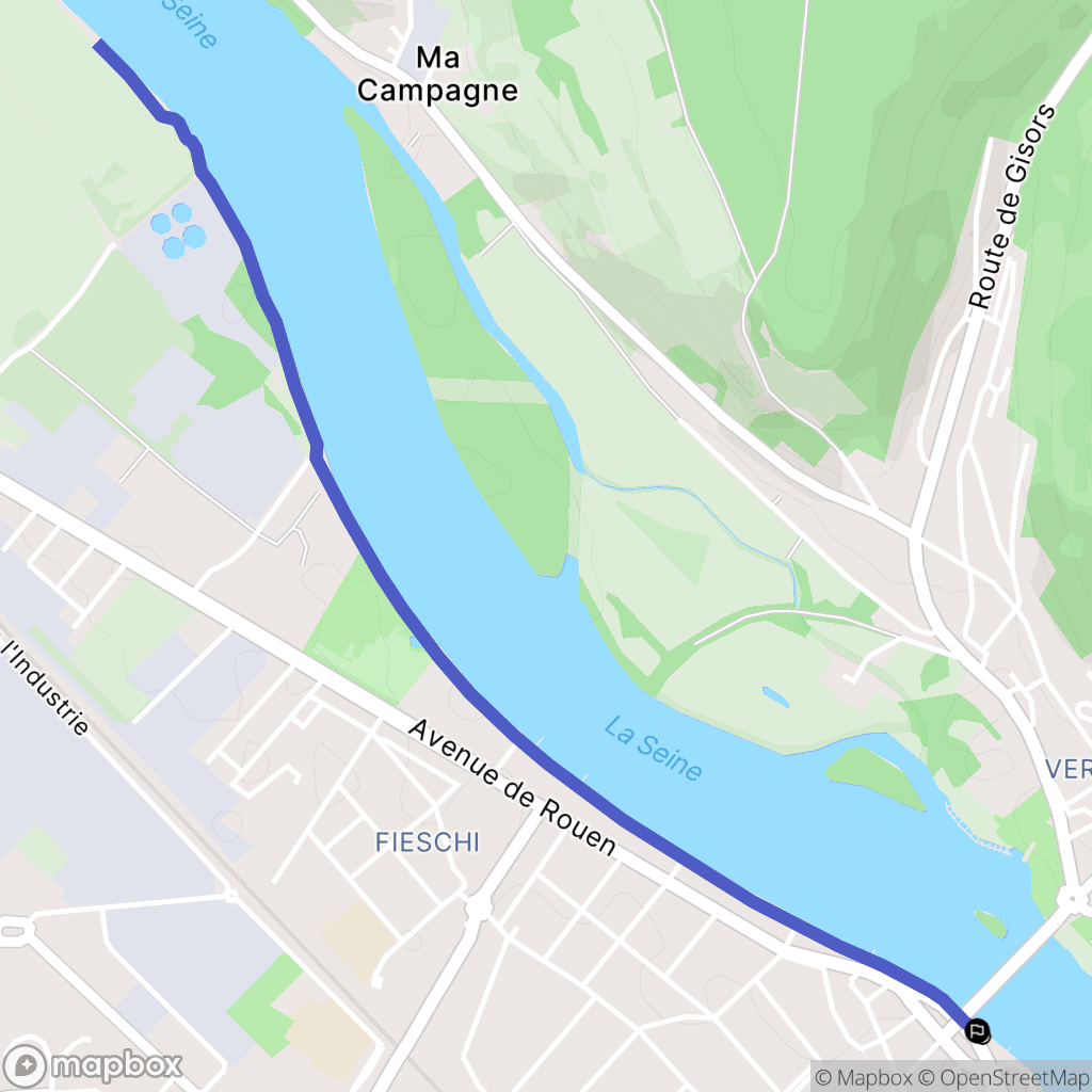 Vernon : carte du parcours de randonnée - France